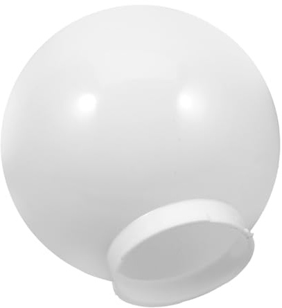 Garneck Lampada Sfera Giardino Facile da Montare e Rimuovere in Acrilico Bianco Foro 12,5cm, Protegge la Lampadina Paralume per Esterni Patio