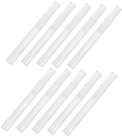 MERRYHAPY 10 Stück Teiliges Leerer Nachfüllbarer Nagelöl Nagelhautöl stifte Transparent Drehbar für Präzise Dosierung Vielseitig für Nagelpflege und Kosmetik Langlebig und Wiederverwendbar
