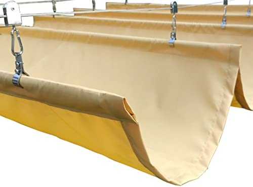 Kit de toile de rechange imperméable et rétractable pour pergola, terrasse, cour, jaune, 1,5 x 4 m