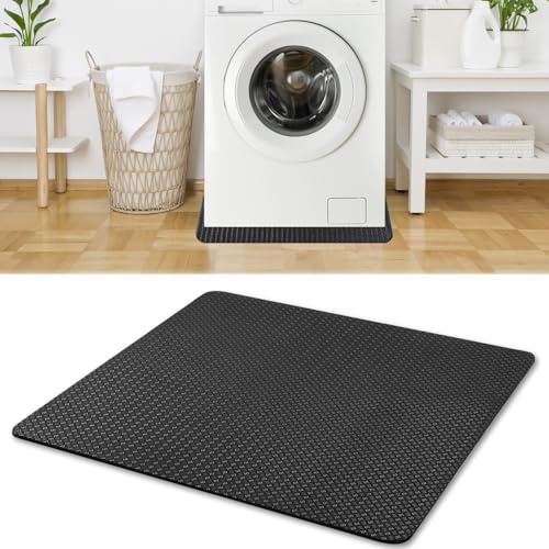Tapis antivibration pour machine à laver 60×60 cm, sous-couche antidérapante et imperméable des deux côtés pour machine à laver, sèche-linge et réfrigérateur – Tapis antidérapant de protection de sol