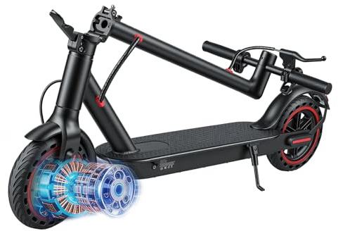 Sypeeot Trottinette électrique Pliable pour Adultes, autonomie de 25 à 40 km, pneus de 8,5 ou 10 Pouces, Double Suspension et Commande par Application (W4-10.4Ah)