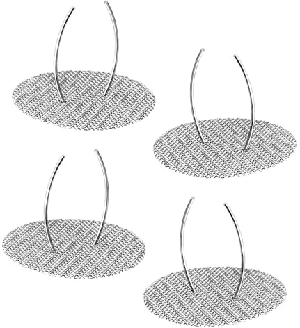 Ipetboom 4 Filtros de Malla Fina de Acero Inoxidable 304 para Tetera, Colador de Té de Hojas Sueltas Multifuncional, Inserto de Filtro para Juego de Té Chino, Accesorio para