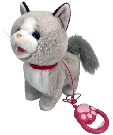 QUILSTM Plush Animal Electronic Plush Toy Charming Walking Cat Engages Children With Fun Sounds Making Playtime Exciting Stuffed Cat Kids Toddlers Room Decoration , Style B