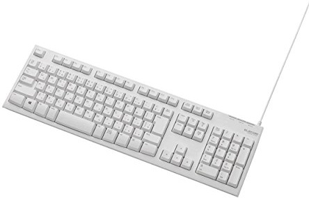 ELECOM Teclado con cable USB tipo membrana [blanco] TK-FCM062WH (importación de Japón)