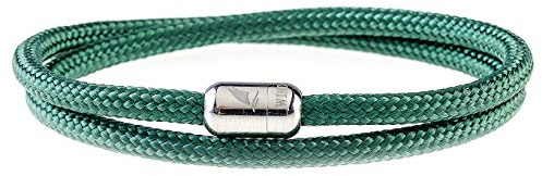 Wind Passion Grön Lätt Nautiskt Paracord Armband med Magnetiskt Lås för Herr och Dam, Medelstorlek