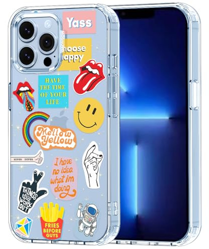 MOSNOVO für iPhone 13 Pro Max Hülle – Durchsichtige, schlanke, stoßfeste TPU+PC-Handyhülle, [6,6 Fuß Fallschutz/Anti-Abziehen] - Popkultur