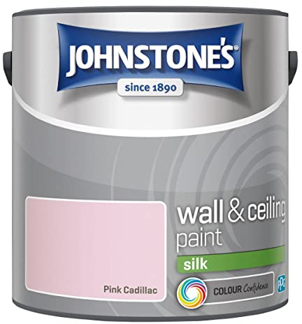 Johnstone's - Wall & Ceiling Paint - Pink Cadillac - Silk Finish - Emulsion Paint - Fantastic Coverage - Easy to Apply - Dry in 1-2 Hours - 12m2 Coverage per Litre - 2.5L