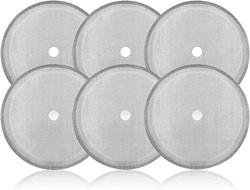 6 Pack 2.55inches Cafetiere Mesh Replacement Stainless Steel Cafetiere Filter Mesh for Cafetiere 12 OZ (2.55inch / 350ml / 12oz/8 Cup)