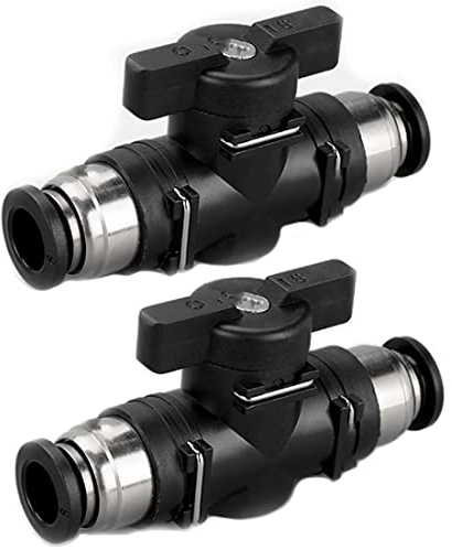 NACX BUC-8 Pneumatischer Kugelhahn, Push-to-Connect-Armatur, Luftstrom-Regelventil, 2 Stück