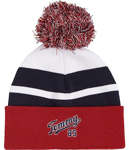 TOMMY HILFIGER Tommy Logo Beanie S/M Space Blue Colorblock
