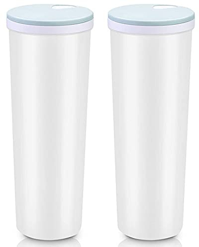 Josenidny 2 Pcs 2L Tall Clear Spaghetti Pasta Storage Container with Adjustable Lid,Multi- Plastic Kitchen Food Storage Jar