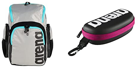 ARENA Unisex-Adult Spiky III Backpack 35 Rucksack, Ice-Sky, NS Swim Brillenetui, Brillenetui Hardcase, Brillenetui Hartschale, Schwarz