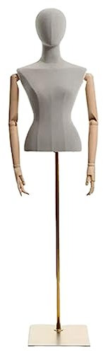Schneiderpuppen Schaufensterpuppenkörper, halber Körper, Kleiderform, Schaufensterpuppenmodell mit quadratischem Plattenständer, höhenverstellbare Schaufensterpuppe leicht tragbar
