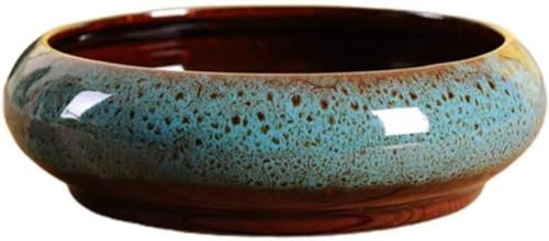 BIVVI Keramikschale Pflanzgefäß Keramik Hydrokultur Blumentopf Große Runde Sukkulenten Töpfe 18,5 cm Sukkulenten Pflanzschale Blumentöpfe Pflanzen Vase