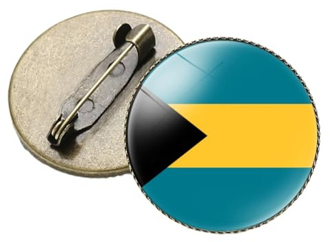 1 Pieza Pin De Solapa De La Bandera De Bahamas,Broche Con Insignia Pines De Solapa De La Bandera De Bahamas Recuerdo Nacional Novedad Accesorio Camisa Corbata Mochilas Decoración Mujeres Hombres