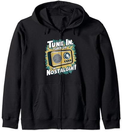 Tune In, Turn Up the Nostalgia with Vintage Radio Kapuzenjacke