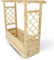 holz4home® Pflanzkasten mit Rankgitter & Dachregal I Aus Tannenholz inkl. Vlieseinlage & Gartenhandschuhe I Blumenkasten mit Spalier für Garten Terrasse I Hochbeet mit Rosenbogen Balkonkasten (M)