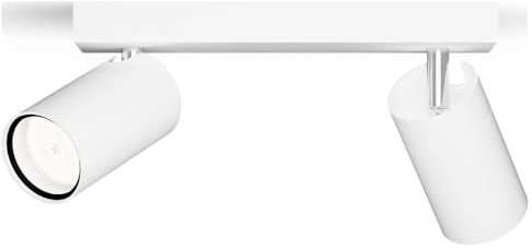 Philips Idris LED 2er Spotleuchte, ideal geeignet für das Badezimmer, GU10 Lampe nicht enthalten, Weiß, IP44, wasserfest