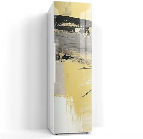 DEQORI Magnetfolie für Kühlschrank 60x200 cm | Motiv Goldene Kontraste | dekorative Magnetmatte Gefrierschrank Schutz | Magnet Deko-Folie selbstklebend, magnetisch & beschreibbar