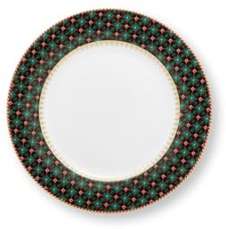 Pip Studio Berry Blues Clover Green - Plato llano (23 cm), color verde