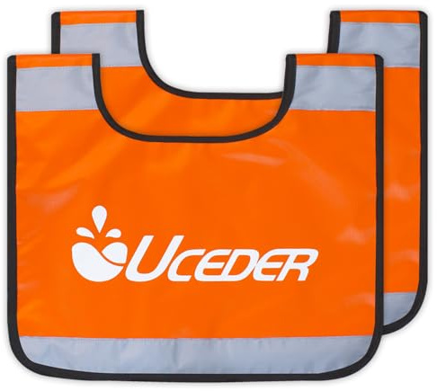 UCEDER Winch Damper,Heavy Duty Safety Recovery Cable Dampener with Reflective Strips Winch Rope Dampener Car Off-Road Line Dampener Blanket with Pocket(Orange,2)