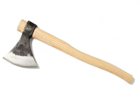 Briconess.com Scure tipo Trento con lama in acciaio di alta qualità affilata a mano e manico in legno made in Italy per taglio preciso - 500 gr - manico 45 cm