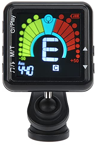 Wiederaufladbares Multifunktionales Clip-on-Tuner-Metronom für Gitarre, Bass, Ukulele, Violine, Banjo, Magnetisch Angezogener Clip