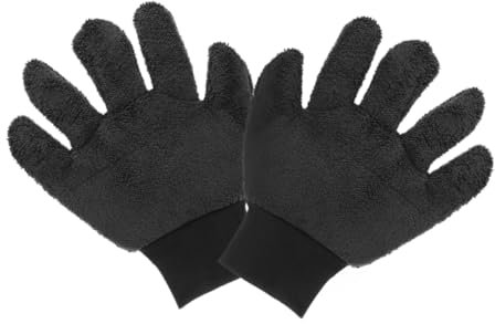 Mikinona Autowaschhandschuhe Aus Korallenfleece Für Sanfte Fahrzeugreinigung Hohe Wasseraufnahme Kratzfeste Ersatzhandschuhe Zum Abstauben Und Waschen