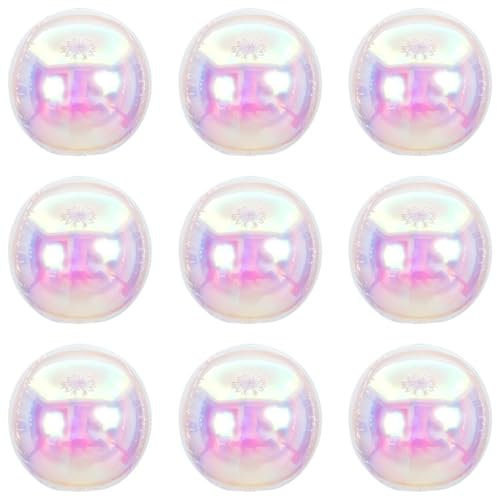 LLOUSSAK Lot de 9 ballons holographiques 4D irisés de 30,5 cm en aluminium transparent pour fête groovy, musicale, sirène sous la mer