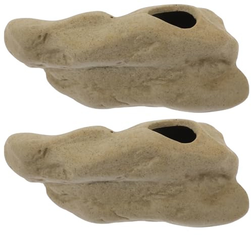 BESPORTBLE Support pour Plante Aquatique en Céramique, Lot de 2 | Convient aux Plantes Aquatiques L’herbe, Usage en Aquarium D’eau Douce ou Salée, Léger
