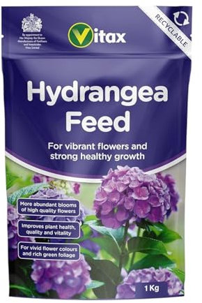 Vitax Hydrangea Plant Food Granular 1kg Flower Booster Fertiliser for Colourful Blooms | Enriched with Nutrients for Acid-Loving Plants Ideal for Pots, Borders, Beds