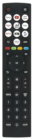 ERF2AA36 RöstFjärrkontroll Kompatibel med Hisense Smart TV 65E79NQ 75E79NQ | 43A79NQ 50A79NQ 55A79NQ 65A79NQ 43A72NQ 50A72NQ 55A72NQ 65A72NQ 65 E7NQ Q 75E7 NQ 43A7NQ 50A7NQ 55A7NQ 65A7NQ