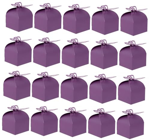 BIUDECO 50 Stück Geschenk Süßigkeitenboxen aus Papier mit Schmetterlingsform Lila Farbe Dekorativ und Einzigartig für Hochzeit und Geschenkverpackung