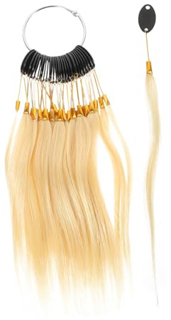 PartyKindom Échantillons de Cheveux Humains Réels, Tableau de Couleur pour Test de Teinture Capillaire, 30 Pièces, Faciles à Transporter, pour Salon de Coiffure
