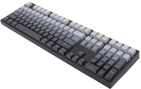 PUSOKEI Teclado Mecánico Inalámbrico, Teclado de Juegos 5.0 con Retroiluminación LED, Interruptor Azul Intercambiable en Caliente, Teclas de Gradiente, 108 Teclas USB Tecillos con