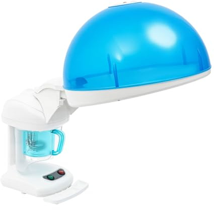 2 in 1 Hair and Facial Steamer, Hair Steamer for Home Use, 480W Professional Hair Steamer Machine for Home Use with Hood & Spray Tube, Nano Ionic Therapy