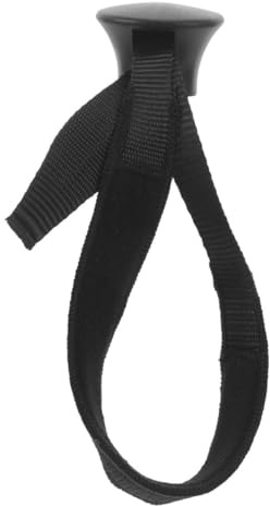 SHERCHPRY Dragonne pour Bâton de Randonnée Réglable, Sangle Noire en Matériau Haute Résistance, Accessoire Portable pour Marche et Ski, Support de Poignet Confortable pour Activités de