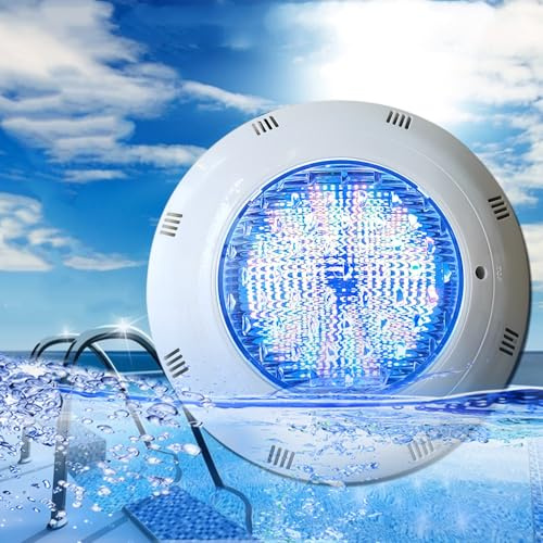 BARCELONA LED LED-poolbelysning RGB 24W 12V AC, nedsänkbar IP68 med fjärrkontroll, färgat ljus för pooler, fontäner och vattenområden, ytmontage, hållbar, energieffektiv