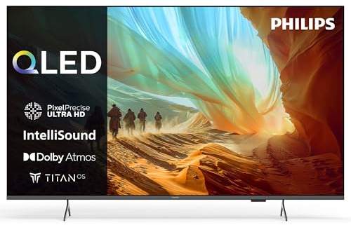 PHILIPS 55PQS7801/12 téléviseur Intelligent 4K LED, 55 Pouces | Pixel Precise Ultra HD, Titan OS, son Dolby Atmos