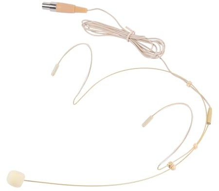 BCOATH Microfono a Condensatore e Connettore Xlr 3 Pin Archetto Pieghevole Beige Leggero, per Insegnamento e Spettacoli
