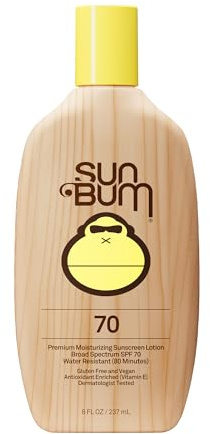 Sun Bum Original SPF 70 Sunscreen Body Lotion - Broad Spectrum Moisturizing Sunscreen with Vitamin E - Hawaii 104 Act Compliant (Made without Octinoxate & Oxybenzone) - 8 oz