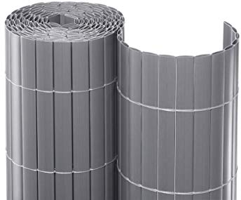 bambus-discount.com Balkonverkleidung Kunststoff 200 x 300cm Premium-Qualität - Farbe Silber