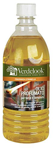 VERDELOOK Olio lampante a Base vegetale profumato per Giardino, Diametro 8 Altezza 25 cm