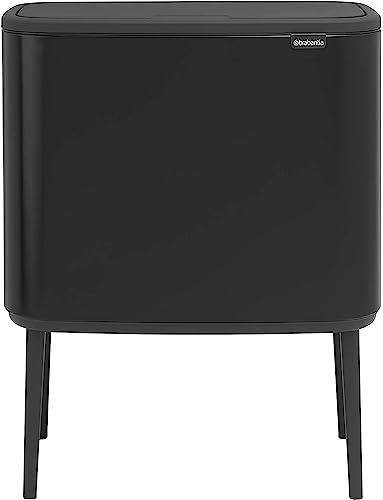 Brabantia Bo Touch Bin Cubo de Basura 3 x, Negro, 3 x 11 litros