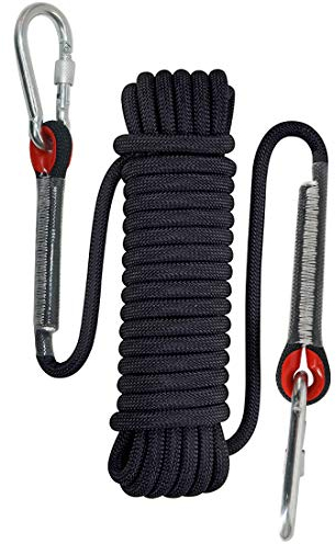 NewDoar 12KN Marine Schwimmseil 10 mm Bootsseil 33FT(10M) 66FT(20M) 98FT(30M) Anker-Festmacherseil zum Bootfahren, Ankern, Camping, Angeln, Zeltüberdachung mit 2 Haken-Black/10M