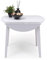 Homely - Table de Salle à Manger ou de Cuisine Ronde Extensible Dallas, Bois laqué et MDF Blanc, mécanisme d'extension Manuelle à Trois Positions, 90x17,5/55/17,5x75 cm, diamètre 90 cm