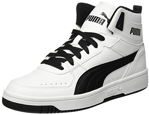 PUMA Unisex Puma Rebound JOY Turnschuhe, Puma White-Puma Black, 44.5 EU