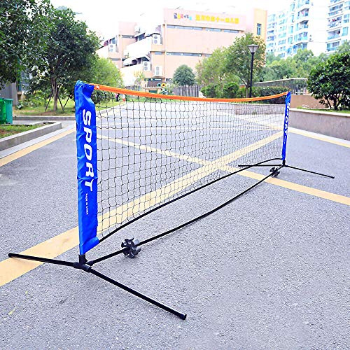 GYKLY Badmintonnetz tragbares mobiles Standard Federball Tennisnetz Badmintonnetz einfaches Netzpfosten faltbares Außennetz-3,1 Meter