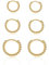 Creolen Gold Damen Ohrringe, Klein Schlafen Creolen Ohrring Set für Damen Herren Mädchen (8mm/10mm/12mm)