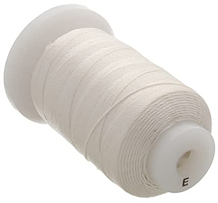 The Beadsmith Cordoncino di seta pura – Bianco, misura E (0,325 mm/0,0128), 200 iarde (600 piedi), bobina da 1/2 oncia